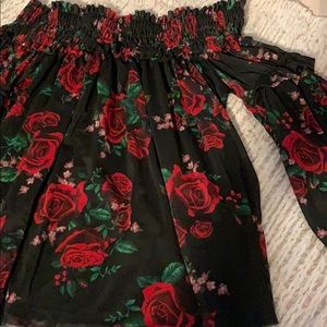 Floral off the shoulder top